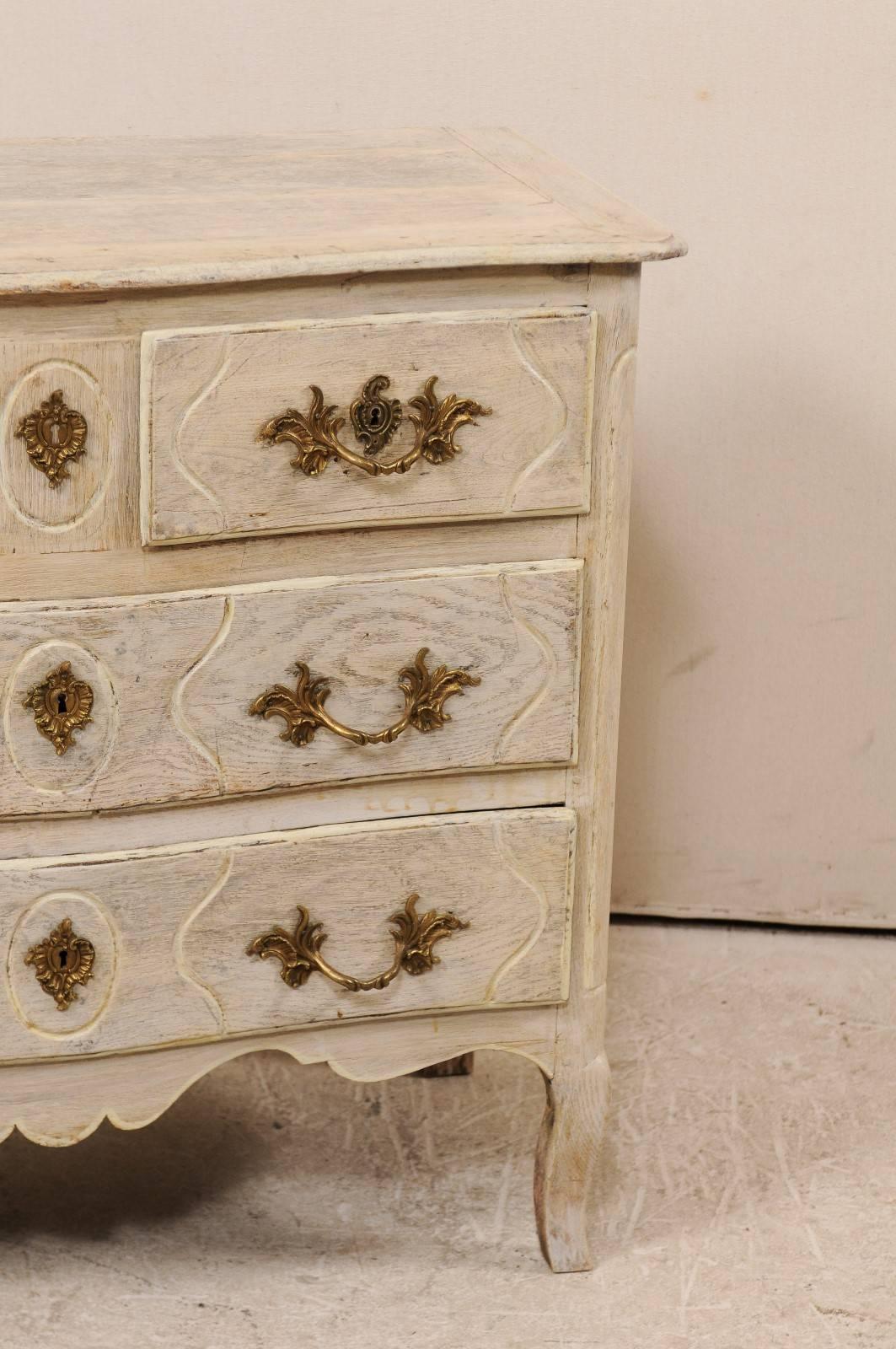 French Mid-19th Century Painted Wood Five-Drawer Chest 1