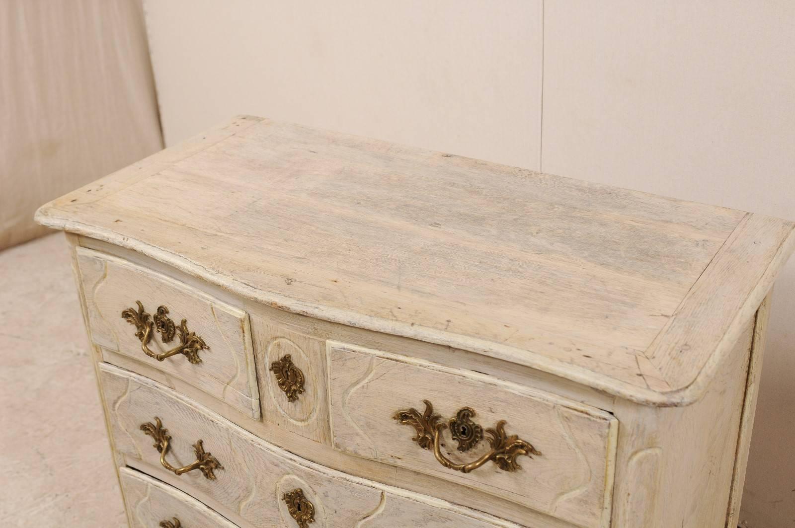French Mid-19th Century Painted Wood Five-Drawer Chest 3