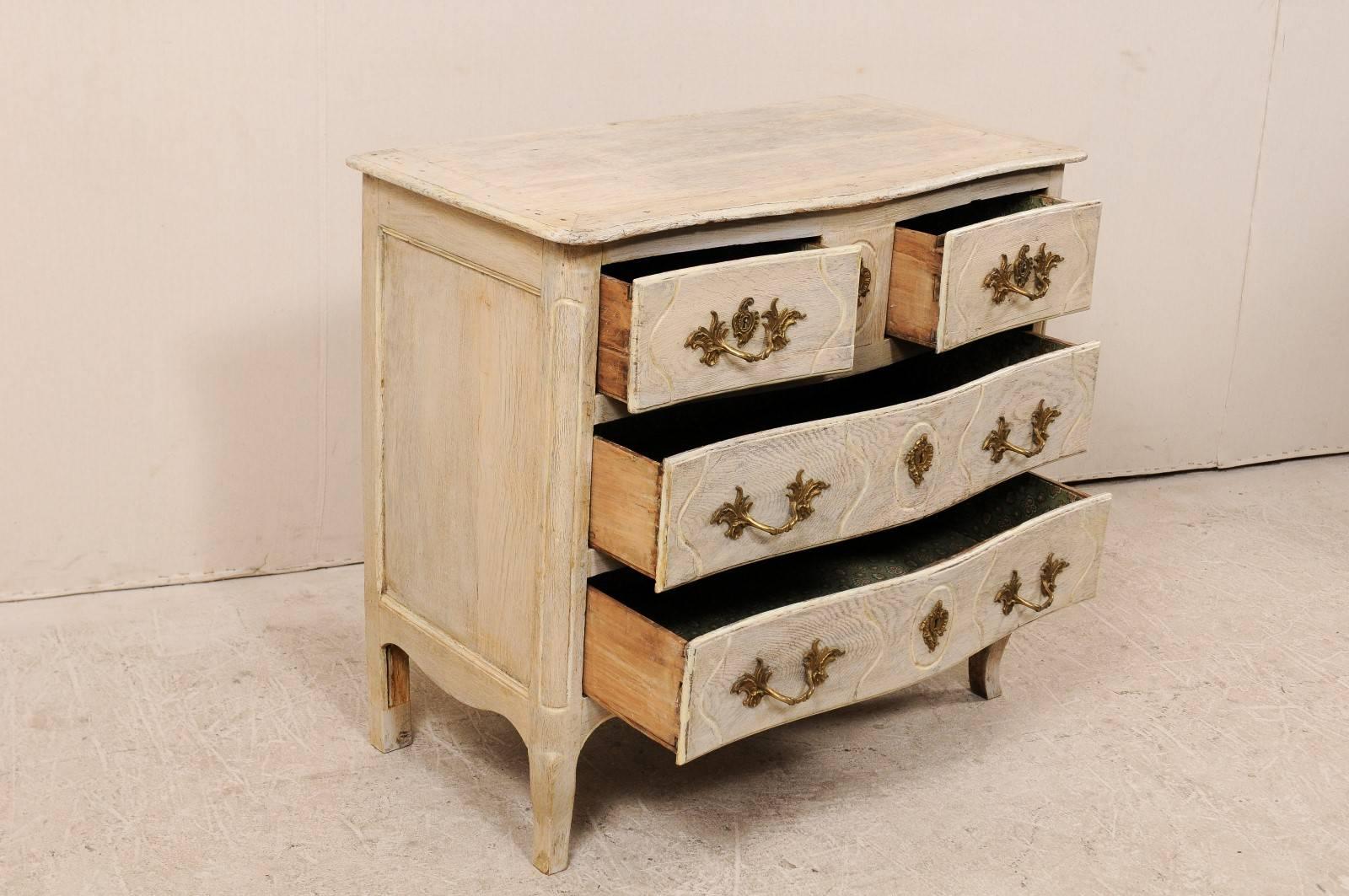 French Mid-19th Century Painted Wood Five-Drawer Chest 4