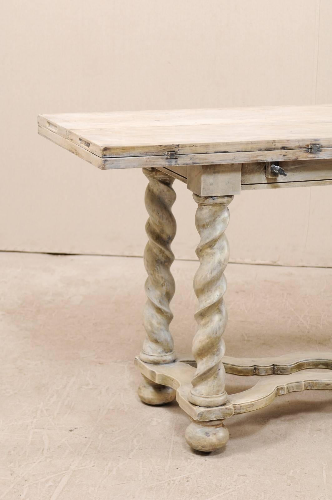 washed wood galos console table