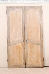 Pair of 19th Century Tall French Doors with a Light Wash of Paint