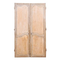 Pair of 19th Century Tall French Doors with a Light Wash of Paint