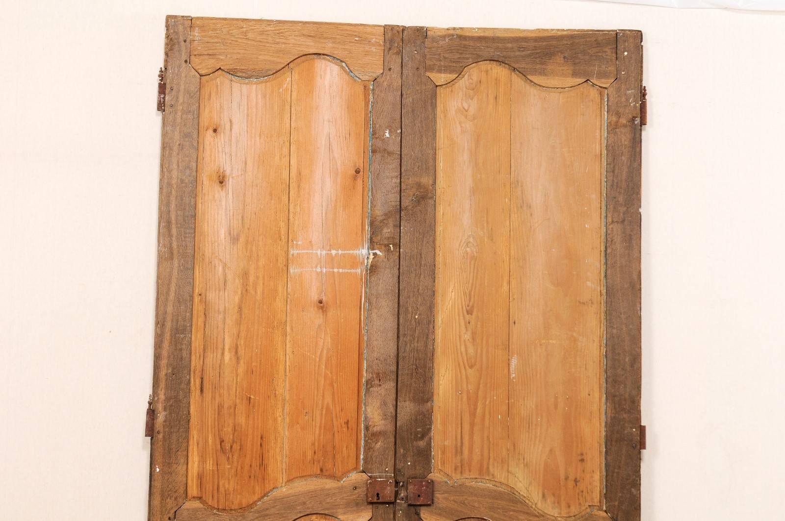Pair of 19th Century Tall French Doors with a Light Wash of Paint 4
