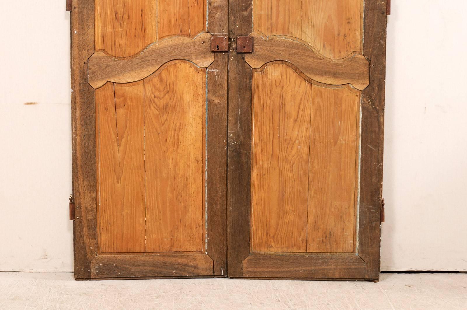 Pair of 19th Century Tall French Doors with a Light Wash of Paint 5