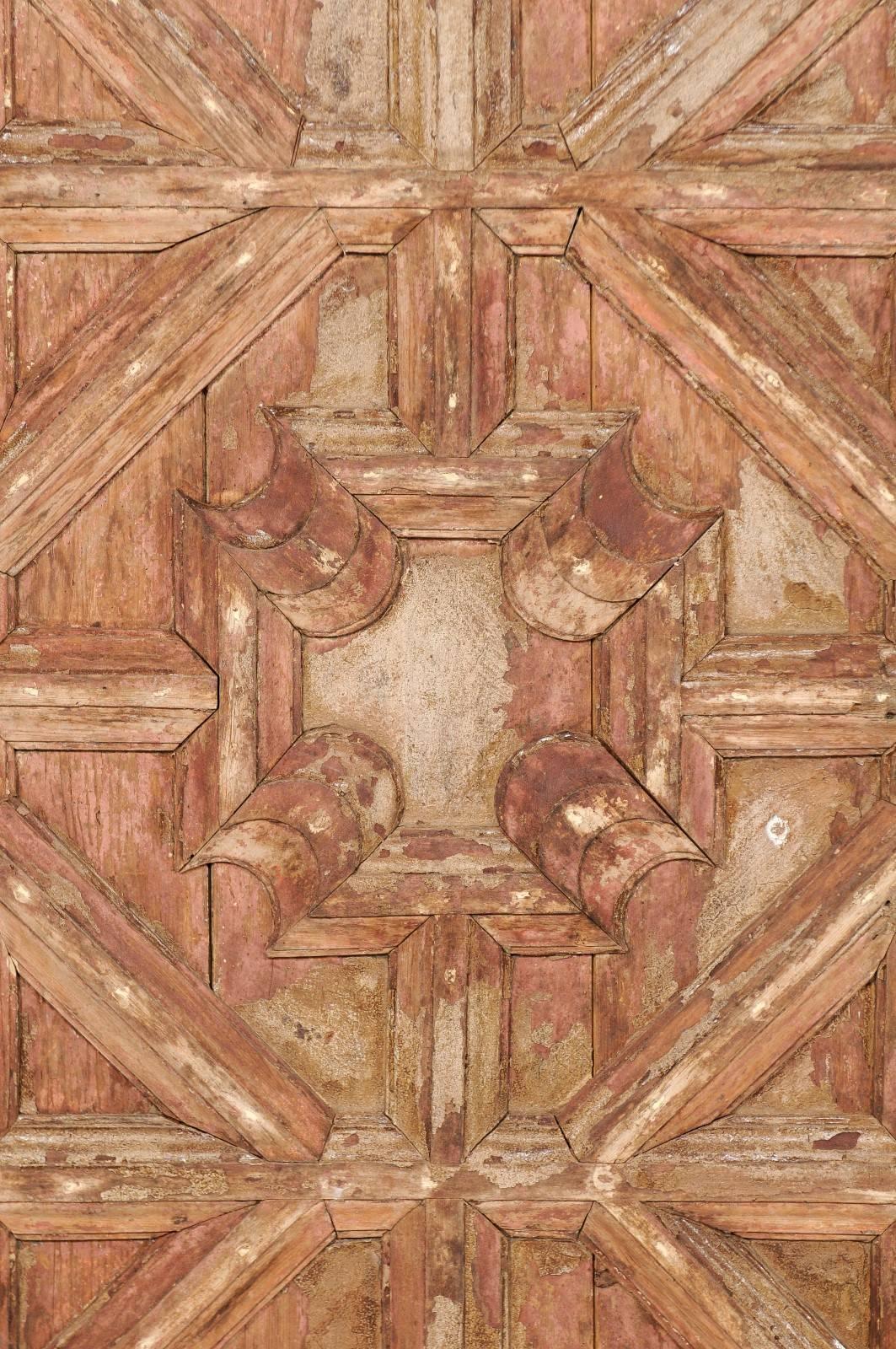Rustic Pair of 18th Century Spanish Wood Doors with Original Finish