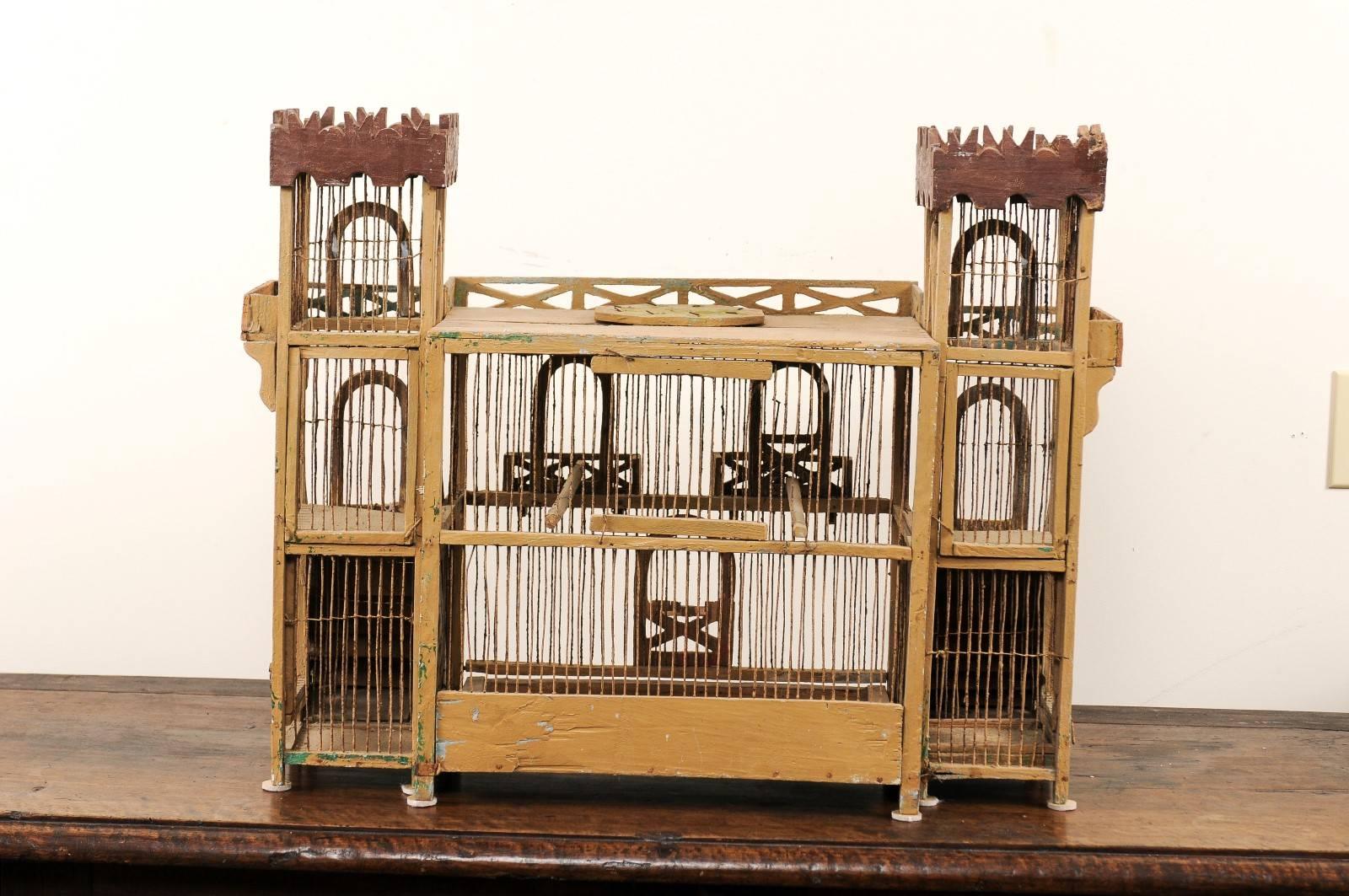 Italian Mid-20th Century Handcrafted Birdcage with Original Finish 4