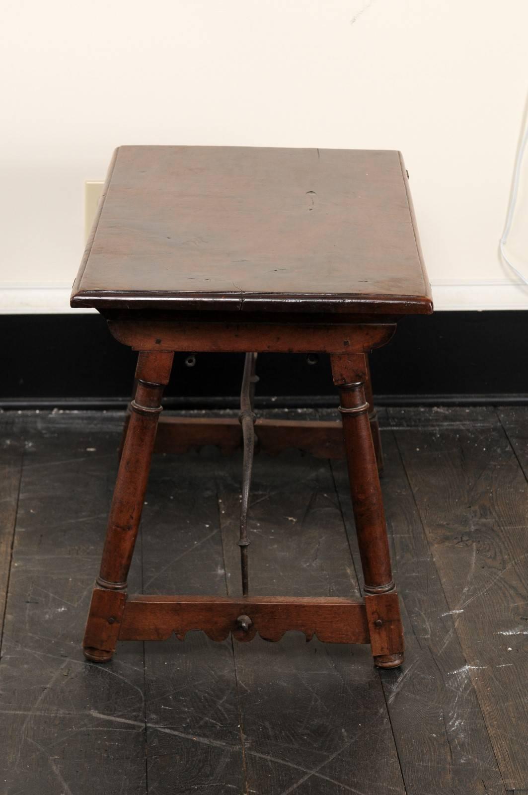 Early 19th Century Italian Walnut Coffee Table with Nice Curved Center Stretcher 4