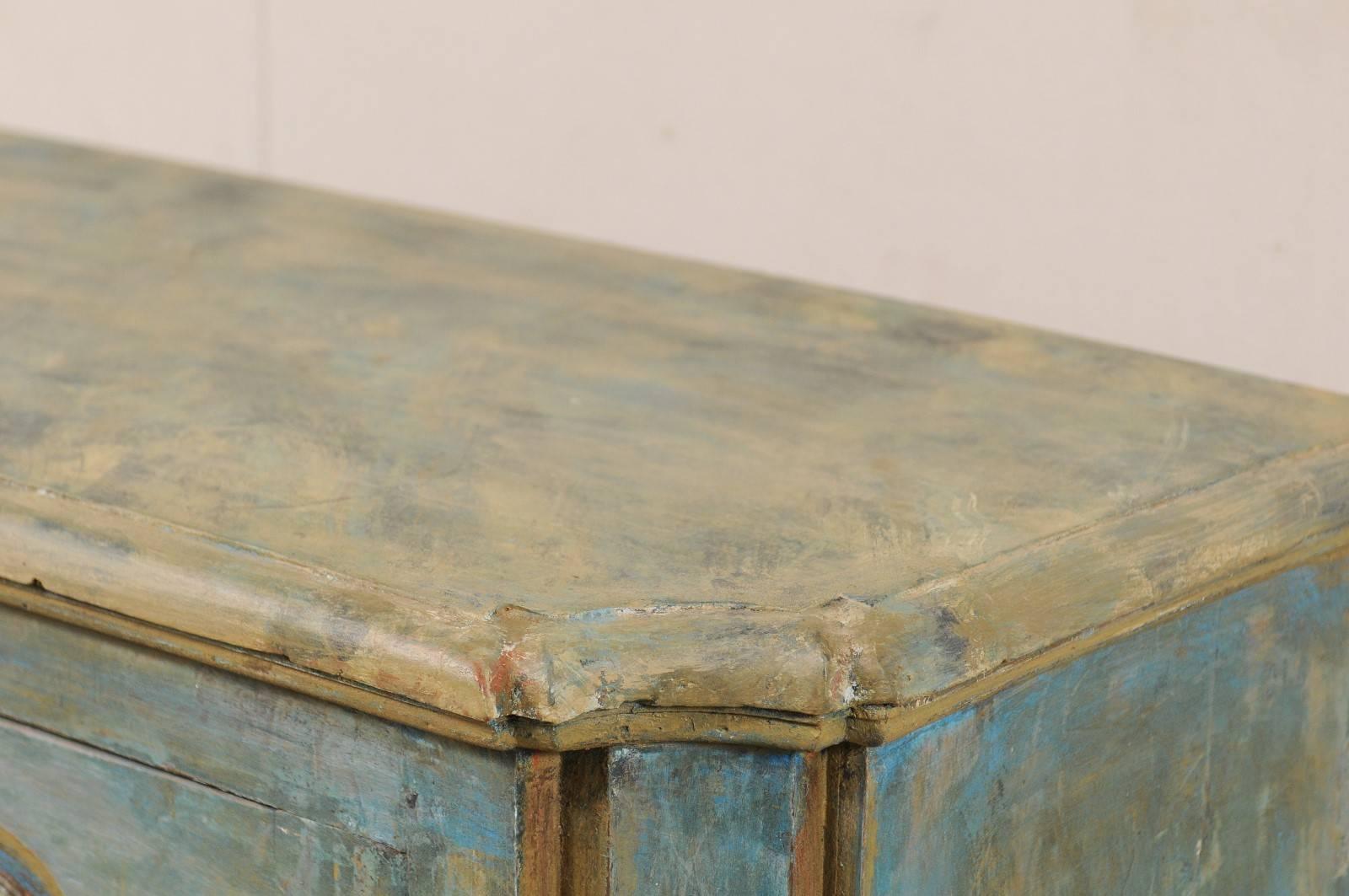 Custom Vintage Italian Style Two-Door Painted Wood American Buffet Console 1