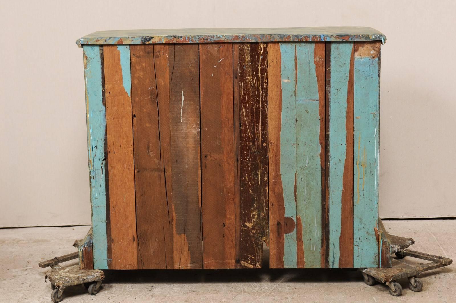 Custom Vintage Italian Style Two-Door Painted Wood American Buffet Console 4