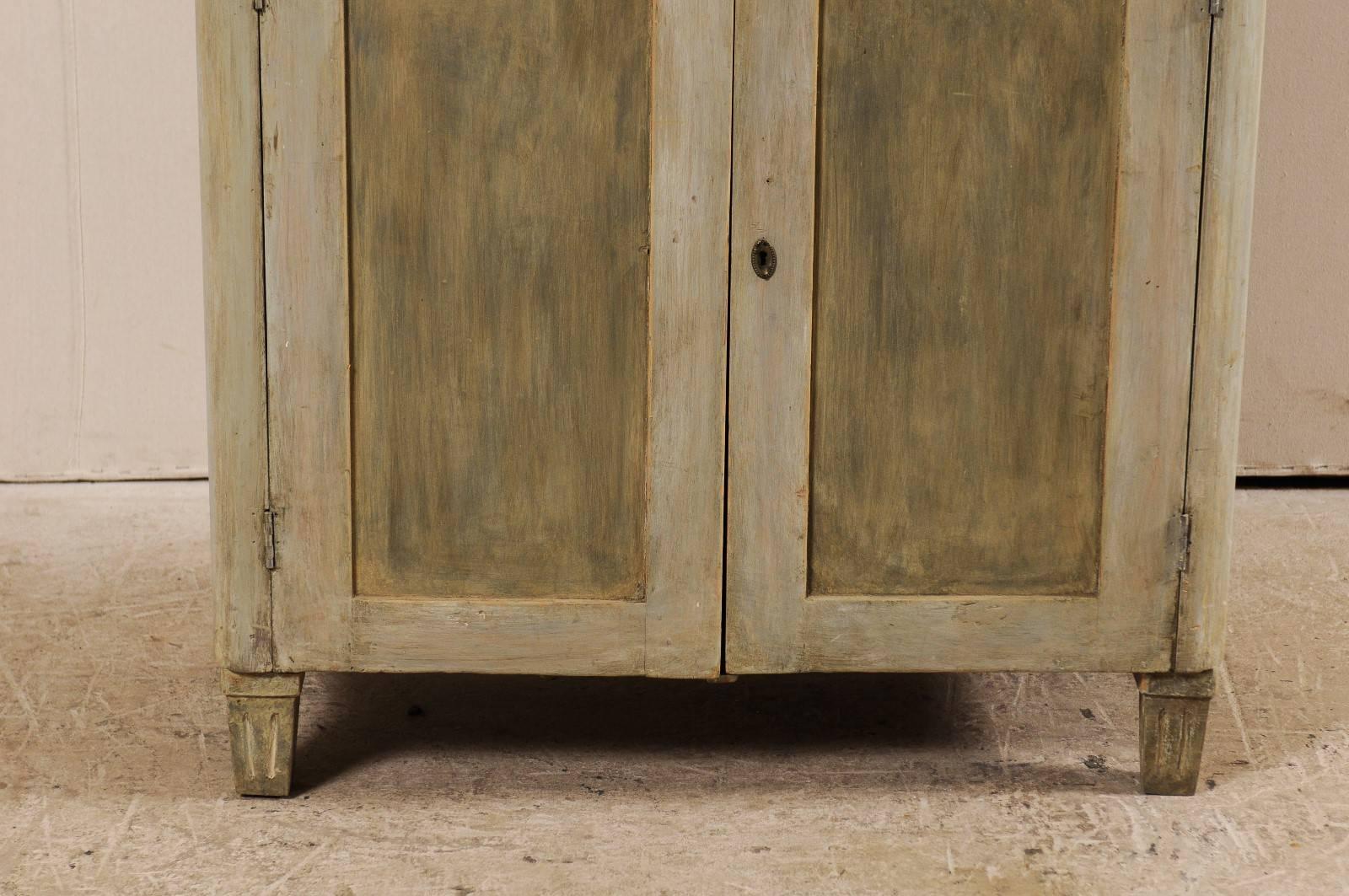 Swedish Karl Johan 19th Century Cabinet/Side Chest with Shelves and Drawers In Good Condition In Atlanta, GA