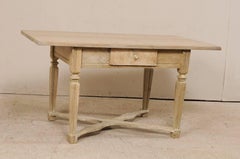 Swedish 19th Century Baroque Style Desk or Table with Single Drawer