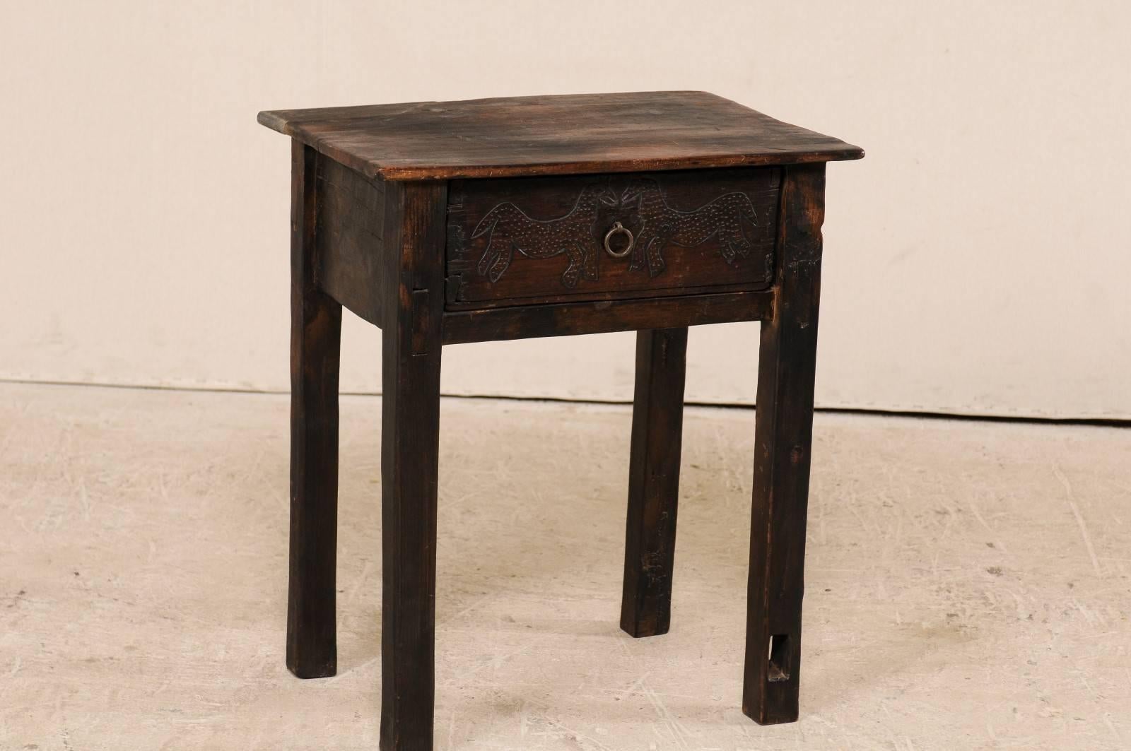 primitive side table