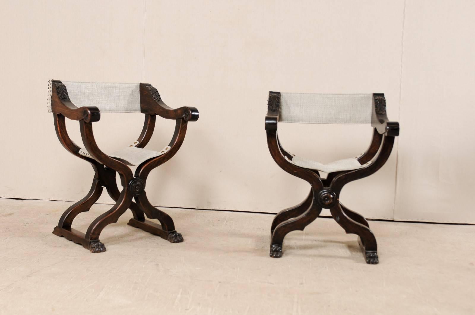 A pair of exquisite Italian wood 