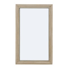 Lovely Muted Grey-Blue Vintage Tall Rectangular Mirror with Elegant Molding
