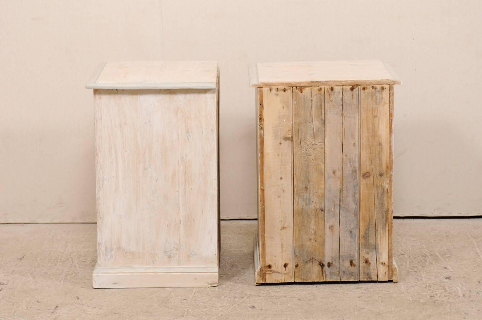 Pair of English Mid-20th Century Painted Wood Side Tables with Understated Trim 6