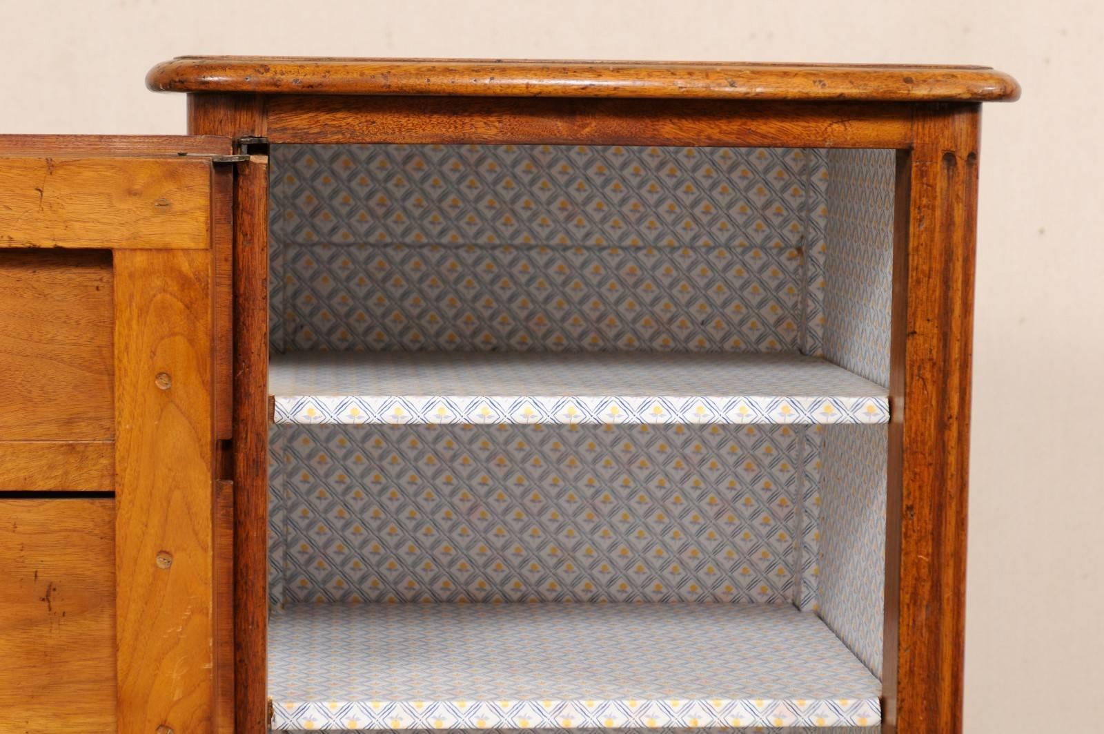 20th Century Antique French Semainier Cabinet, Faux-Front Drawers on Door w/Interior Shelving