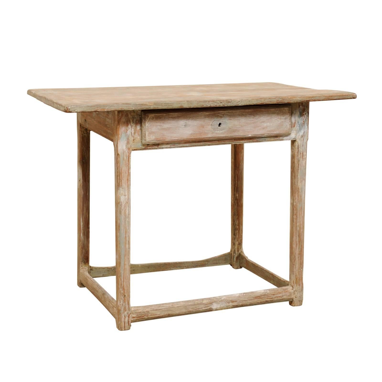 Period Gustavian Swedish 19th Century Pale Fir Wood Side Table