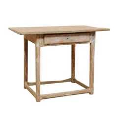 Period Gustavian Swedish 19th Century Pale Fir Wood Side Table