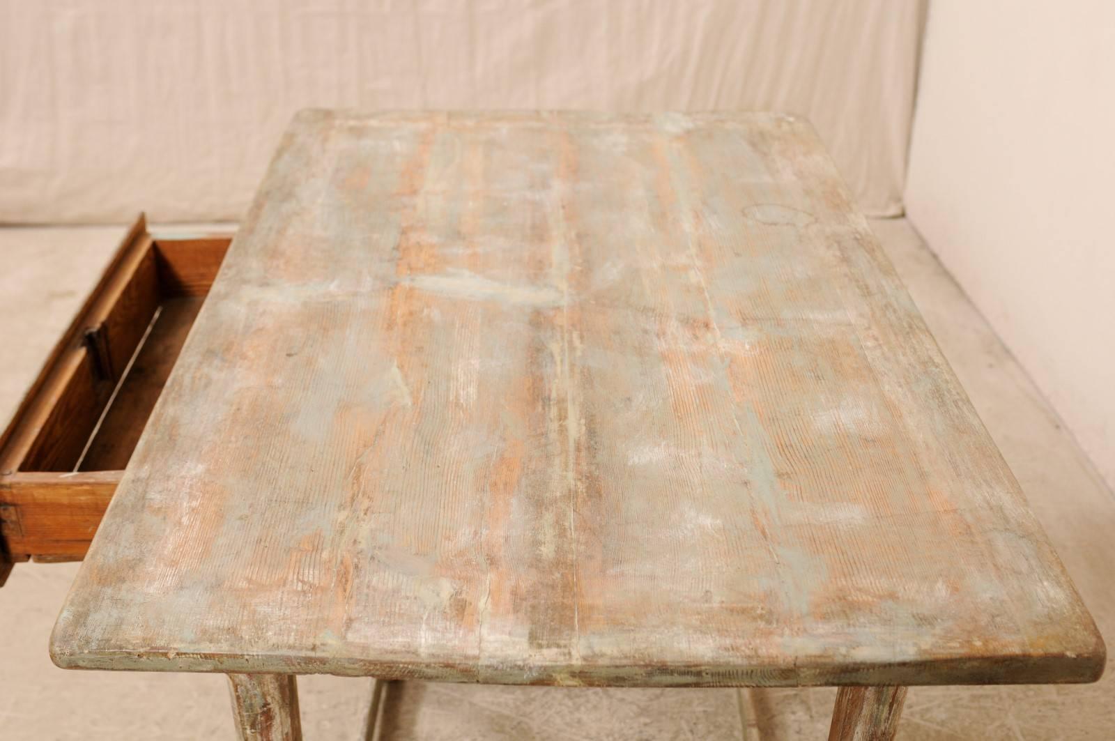 Period Gustavian Swedish 19th Century Pale Fir Wood Side Table 2