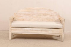 Early 19th Century Swedish Sofa Bench with Nicely Arched Back on Bracket Legs