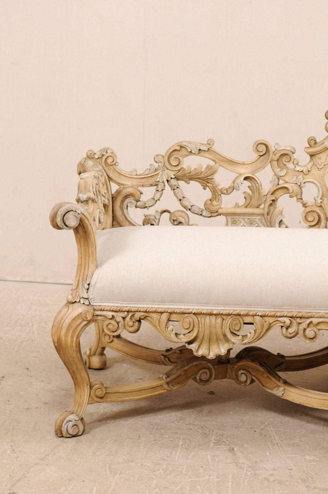 italian carved sofa