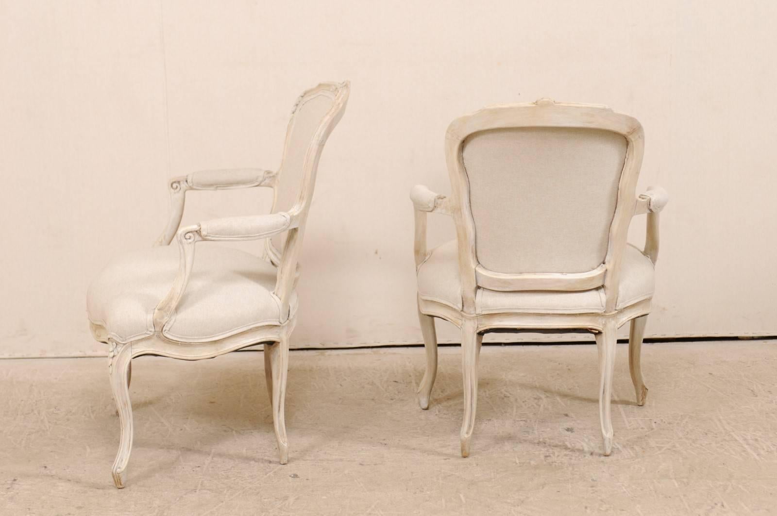 Pair of Swedish Louis XVI Style Armchairs from the Mid-20th Century 3