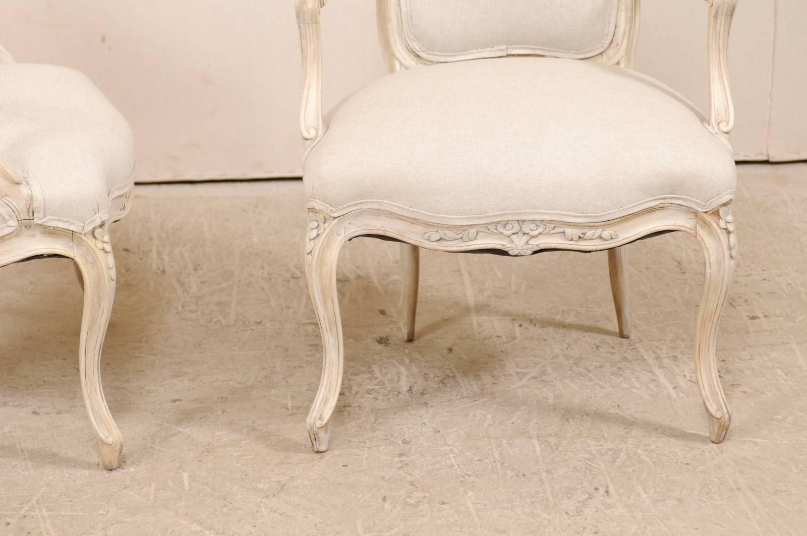 Pair of Swedish Louis XVI Style Armchairs from the Mid-20th Century 1