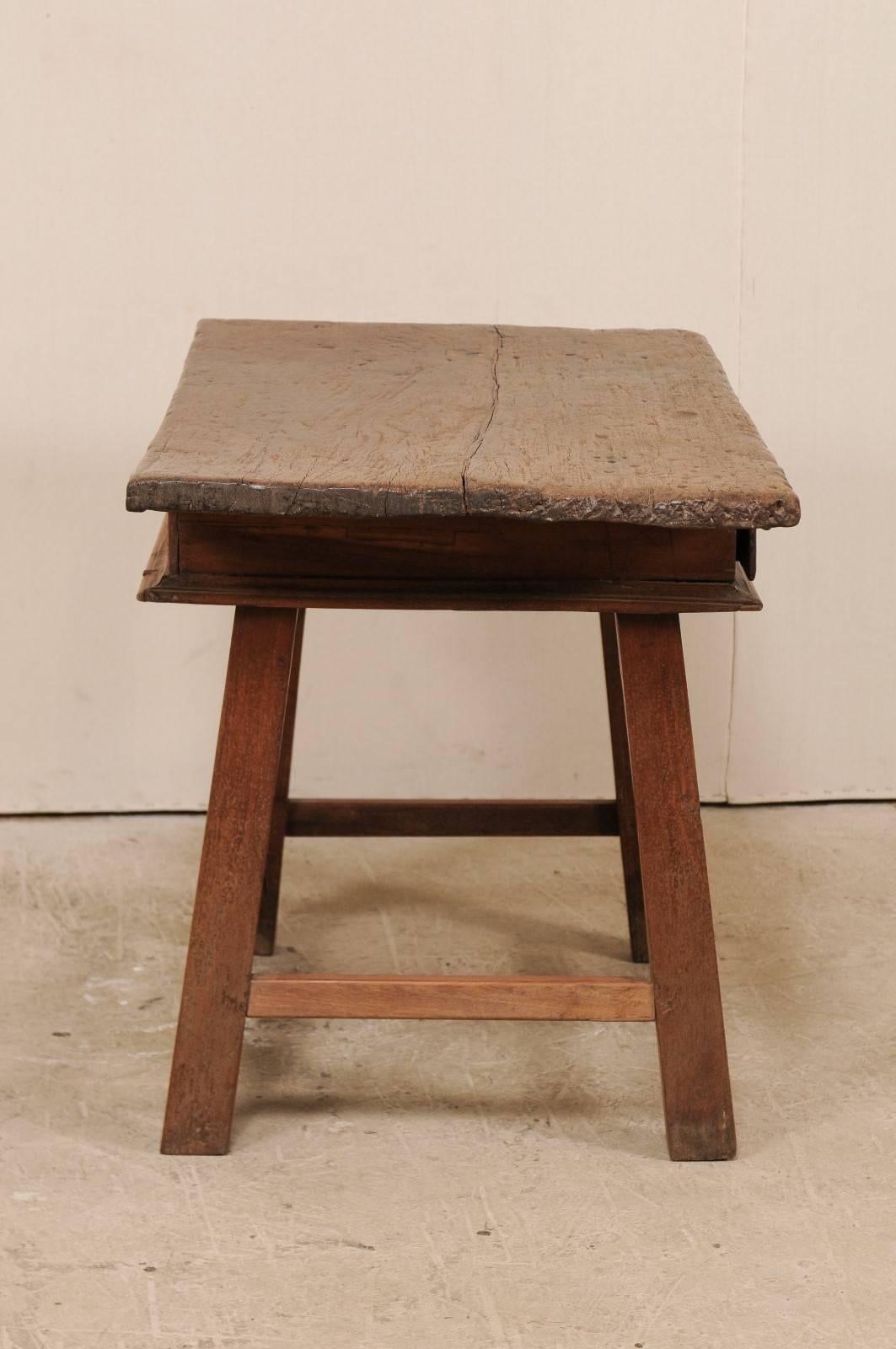 18th Century Brazilian Peroba Tropical Wood Side Table with Single Drawer For Sale 2