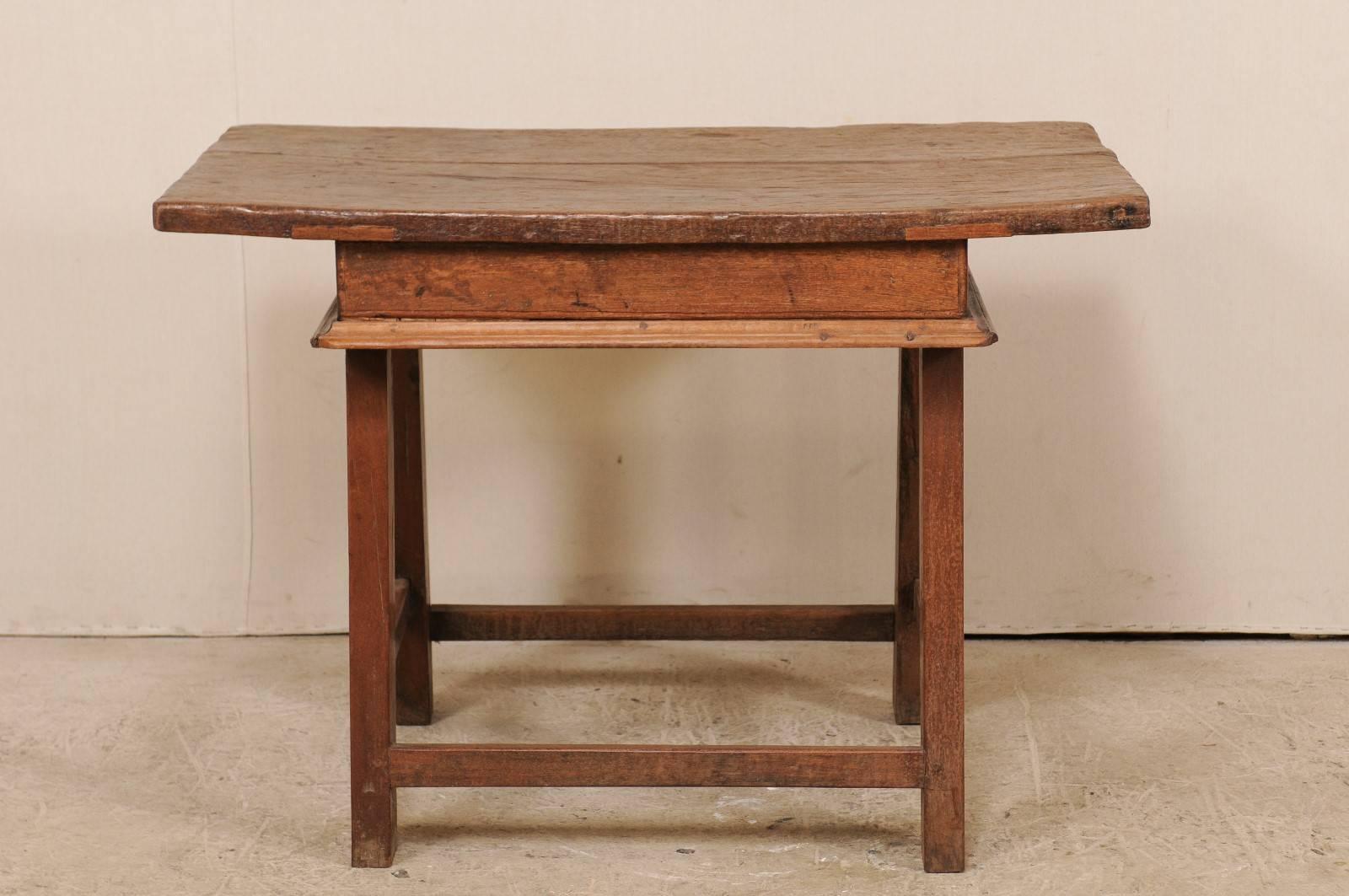 18th Century Brazilian Peroba Tropical Wood Side Table with Single Drawer For Sale 3