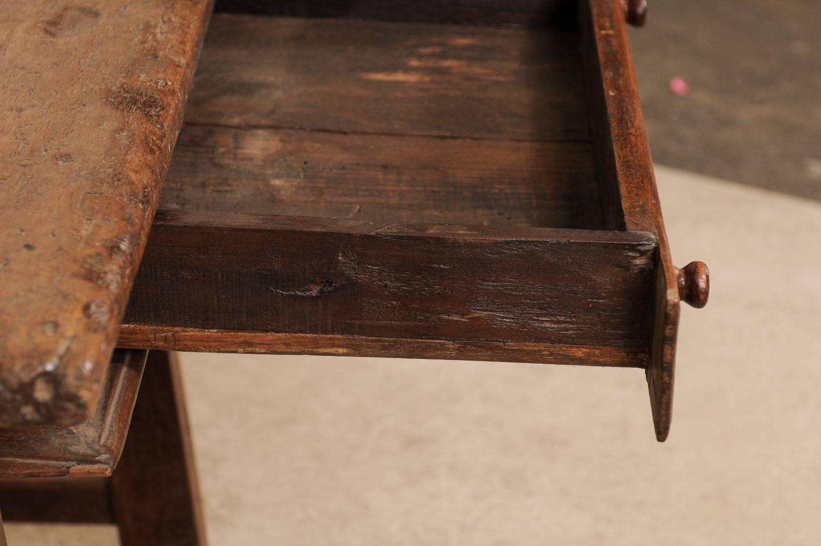 18th Century Brazilian Peroba Tropical Wood Side Table with Single Drawer For Sale 1