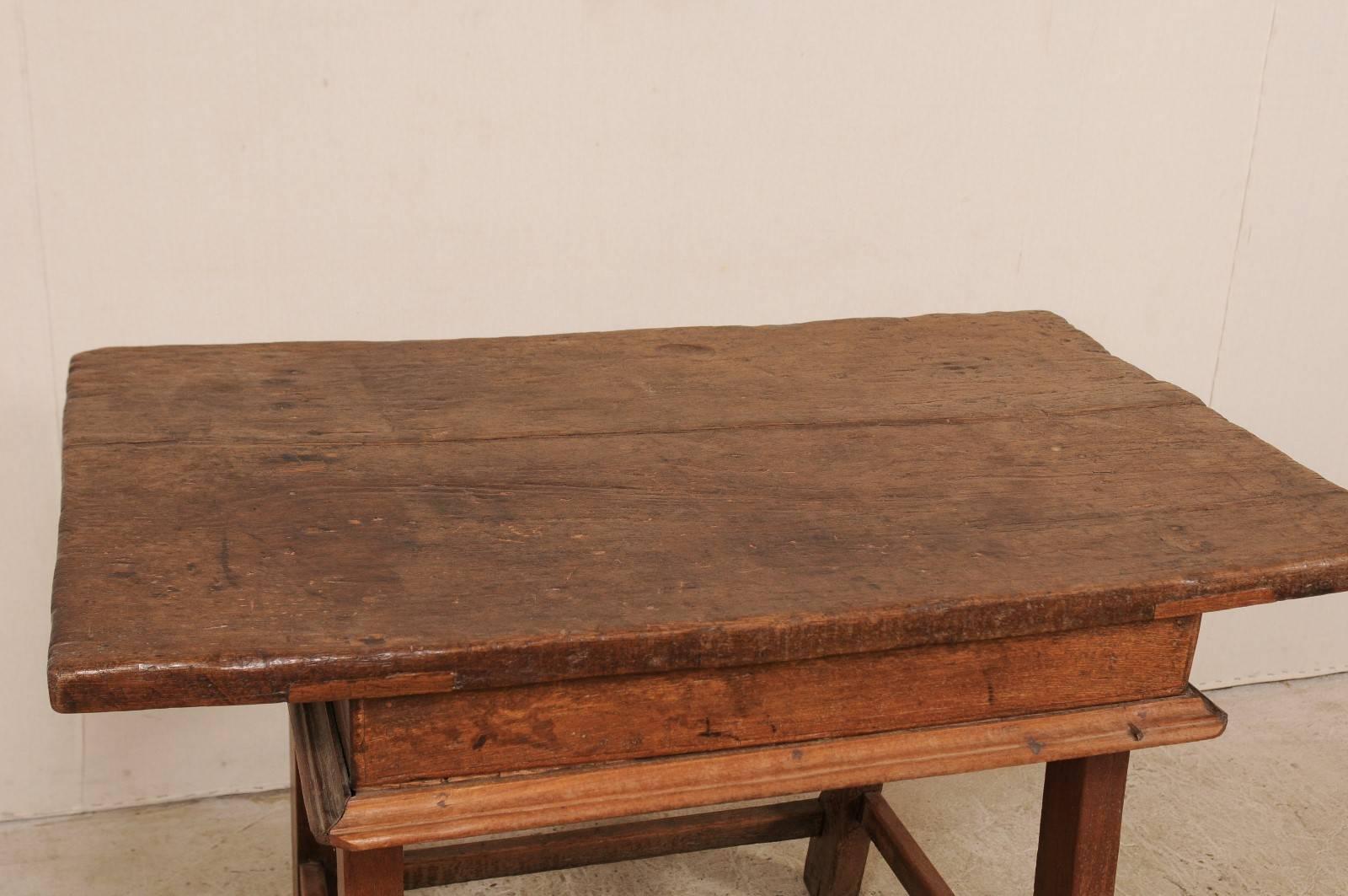 18th Century Brazilian Peroba Tropical Wood Side Table with Single Drawer For Sale 4