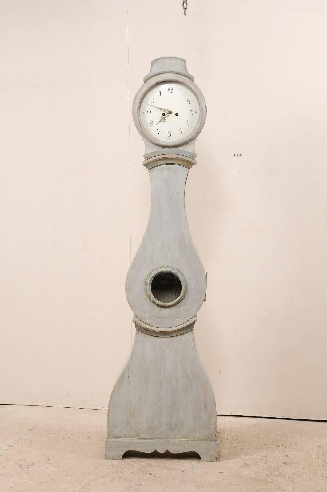 grey grandfather clock