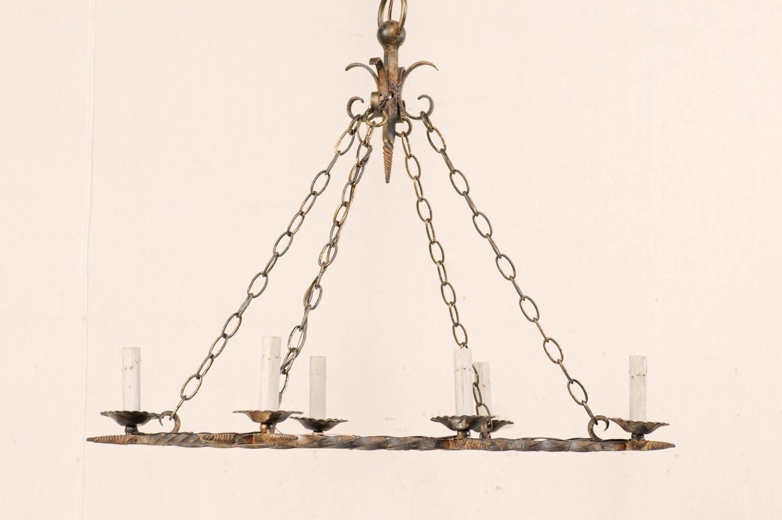 iron chandelier rectangular