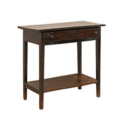 Early 19th Century Rectangular Brazilian Peroba Tropical Dark Wood Side Table