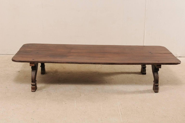 British Colonial Midcentury Rectangular Carved Wood Coffee Table Indian British Colonial Midcentury Rectangular Carved Wood Coffee Table For