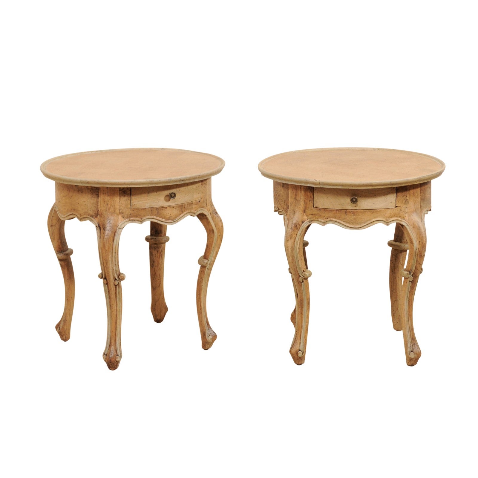 Pair Of Round Portuguese Style Vintage Side Tables Carved Wood At Pair Of Round Portuguese Style Vintage Side Tables Carved Wood At 1stdibs