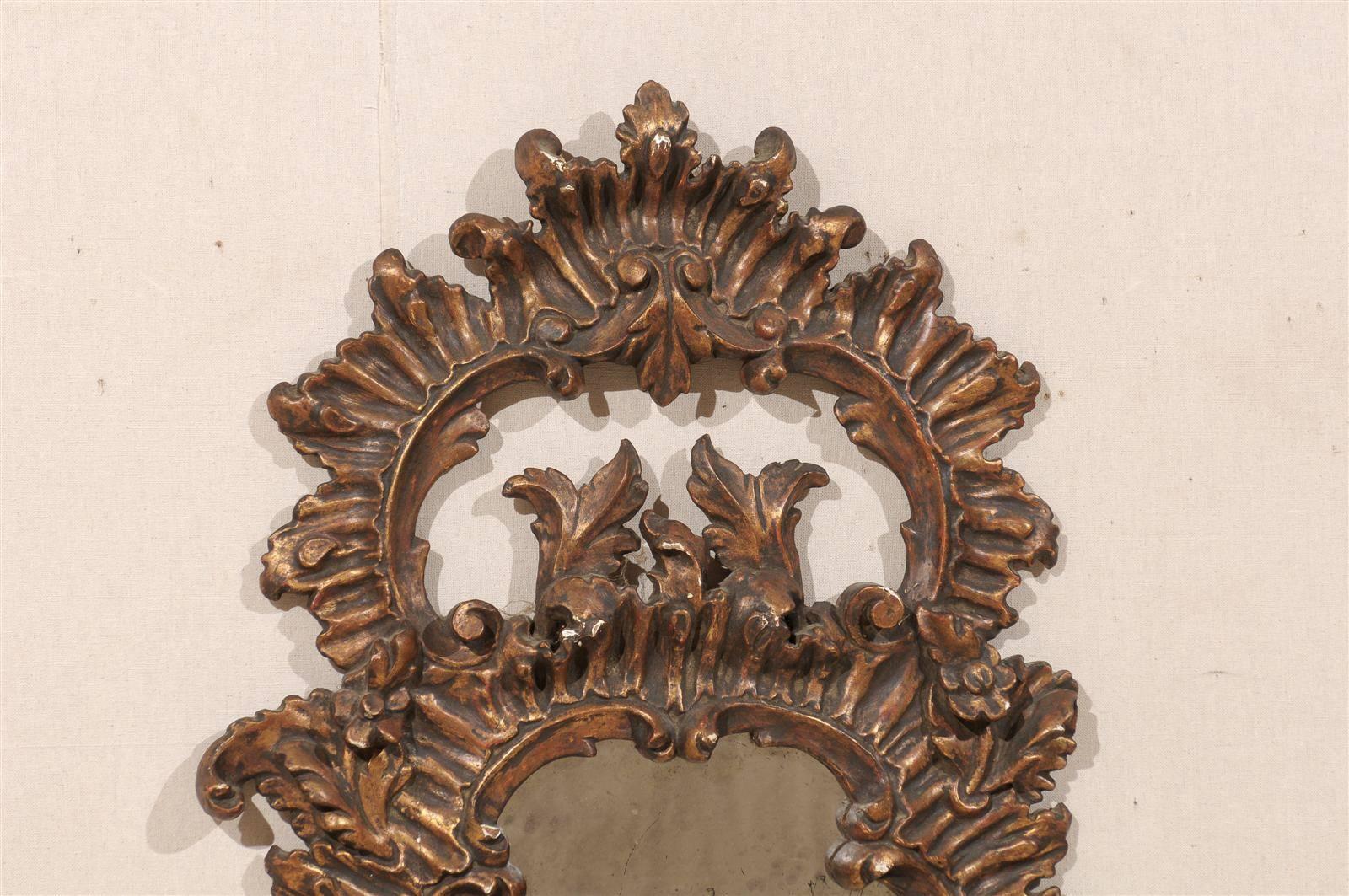 Italian 19th Century Carved Wood Mirror 1