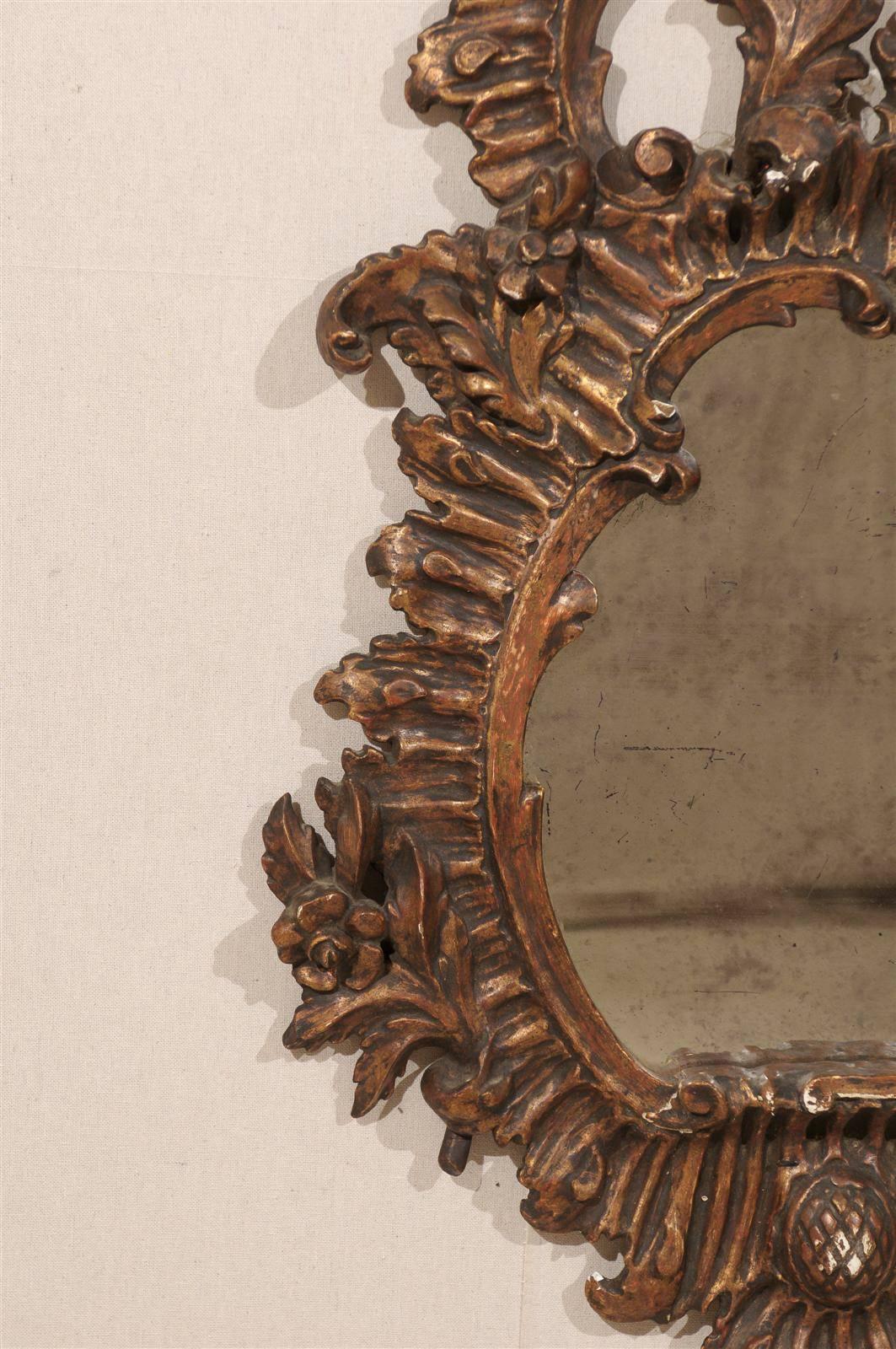 Italian 19th Century Carved Wood Mirror 3