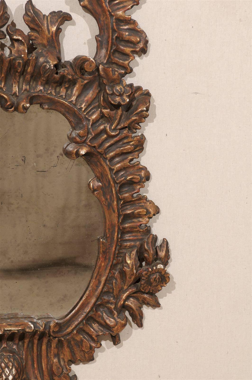 Italian 19th Century Carved Wood Mirror 4