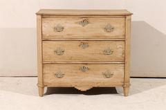 English 19th Century Bleached Chest with Beveled and Fluted Sides
