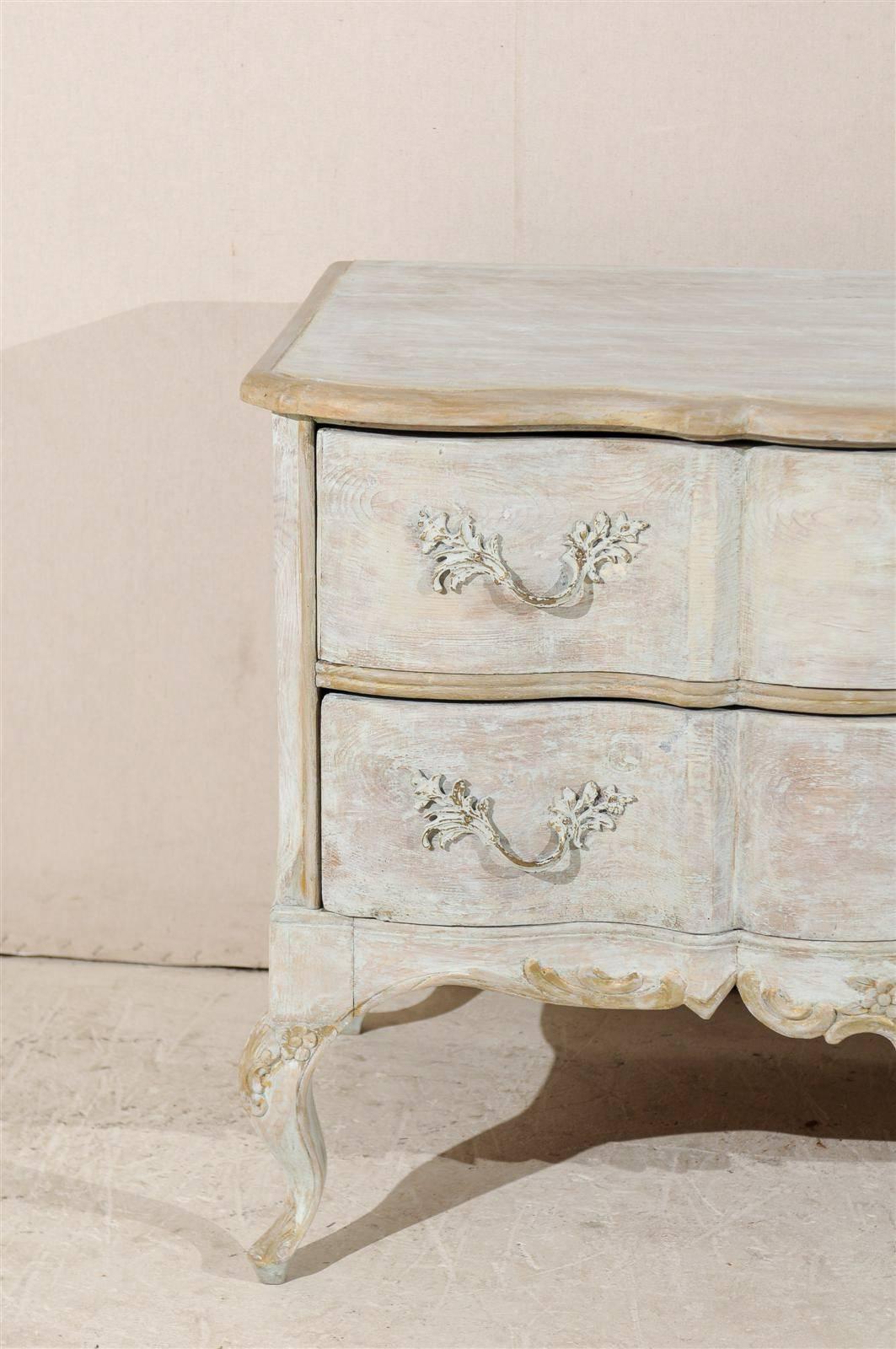 Swedish 19th Century Painted Wood Two-Drawer Chest 1