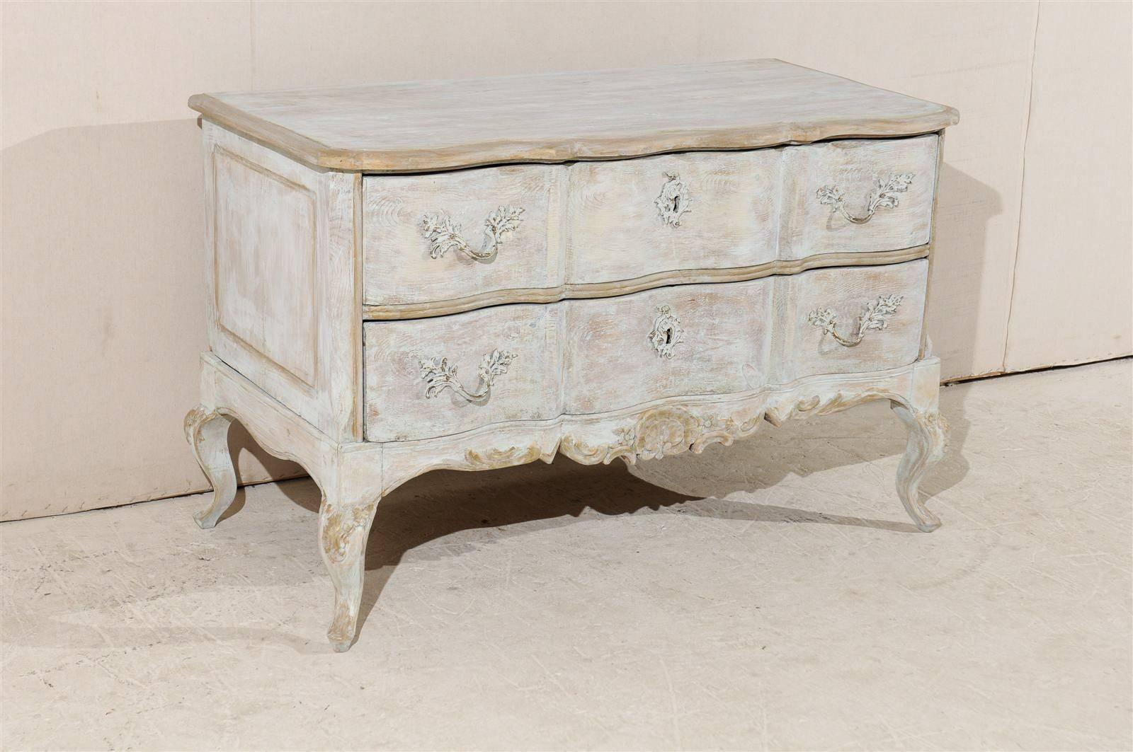 Swedish 19th Century Painted Wood Two-Drawer Chest 2