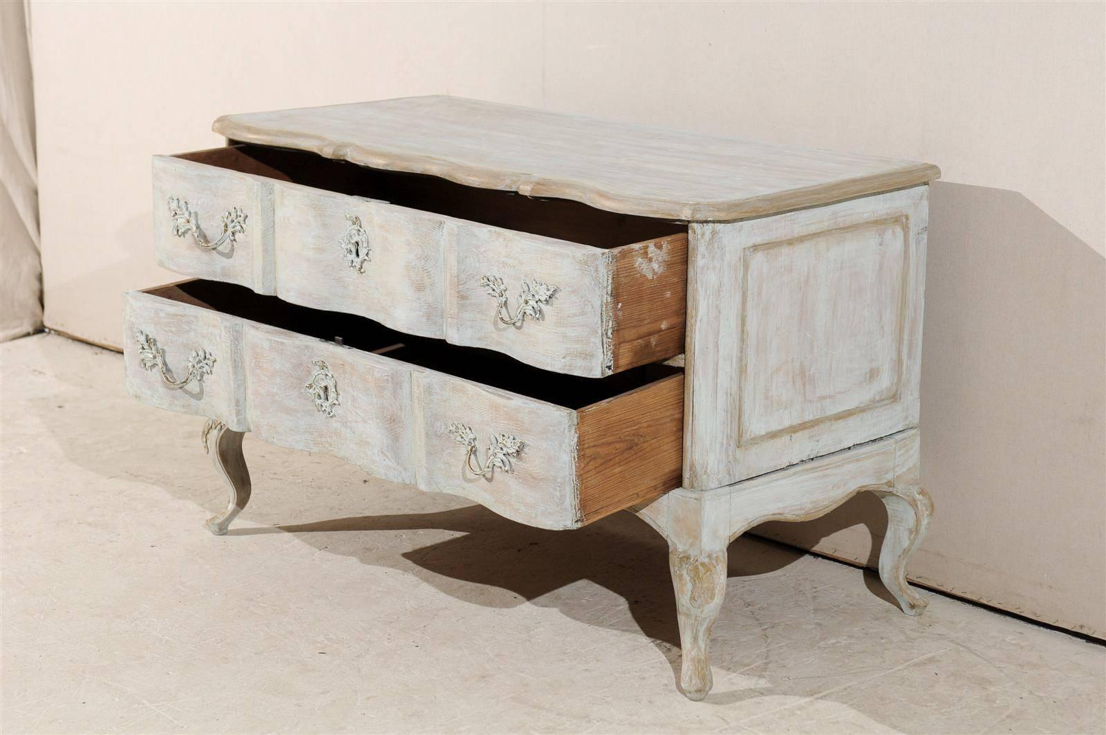 Swedish 19th Century Painted Wood Two-Drawer Chest 6