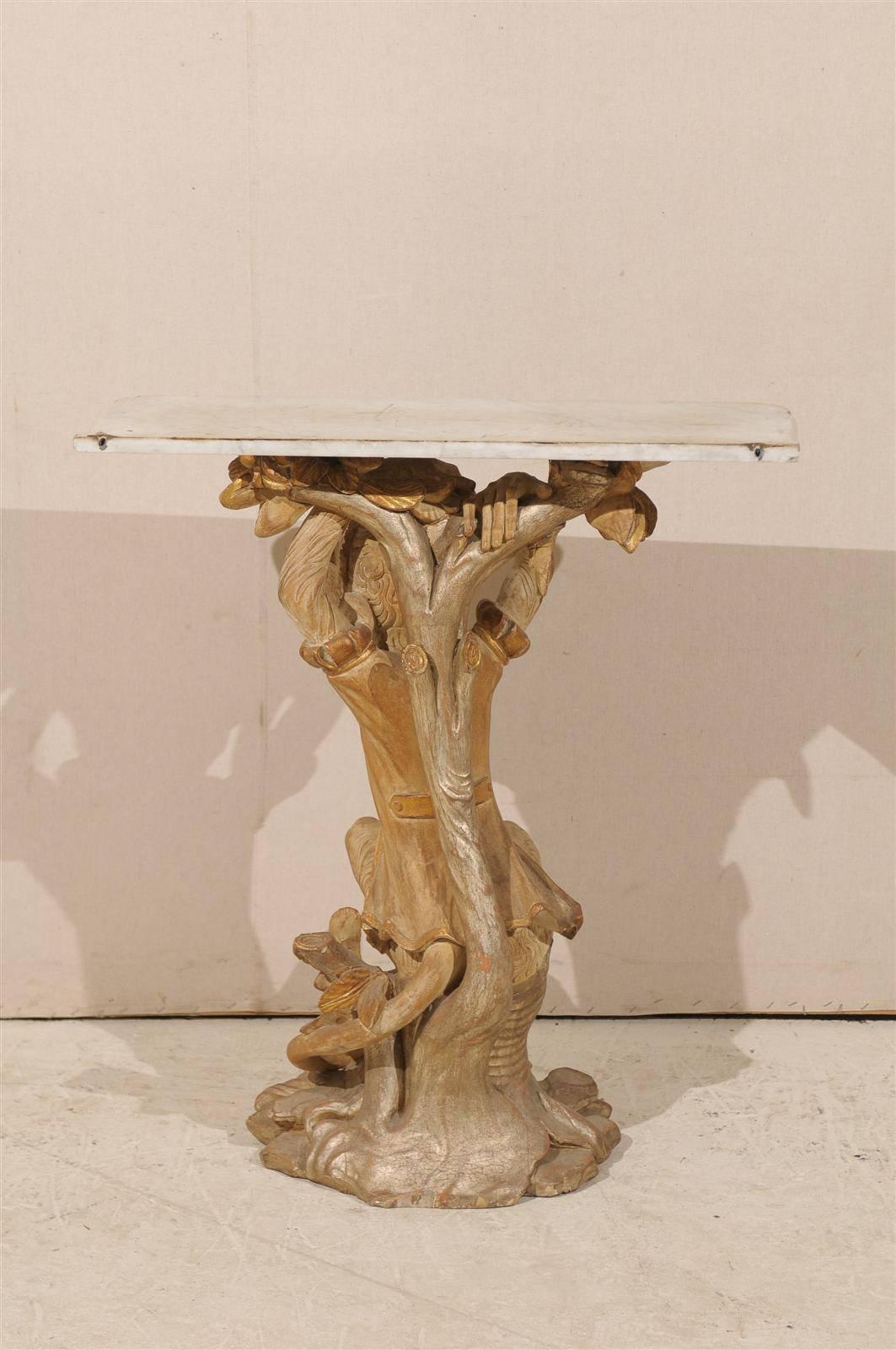 Italian Console Table with Carved Wood Dressed Monkey Base 4
