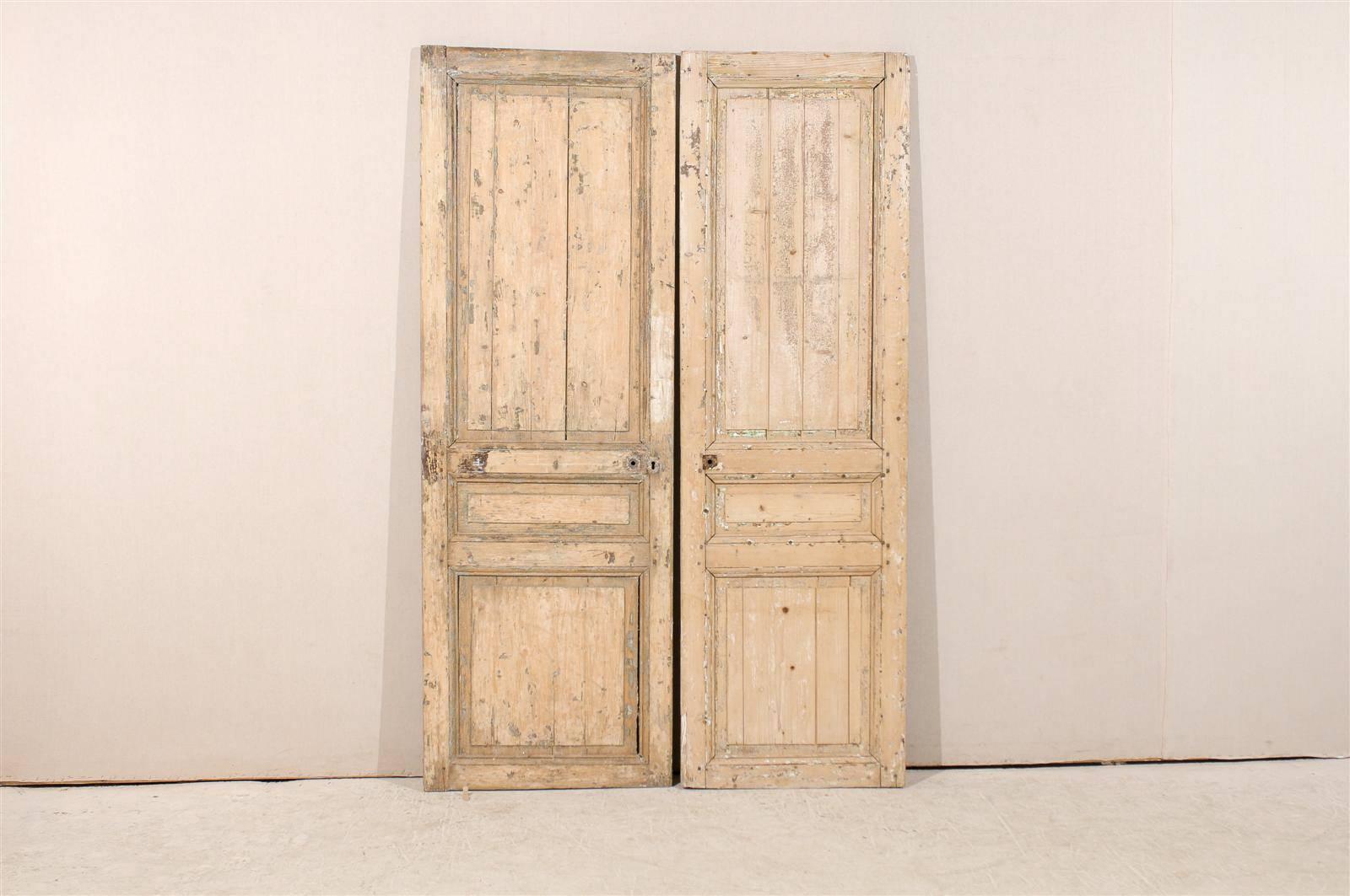 Pair of 19th Century French Wooden Doors In Good Condition In Atlanta, GA