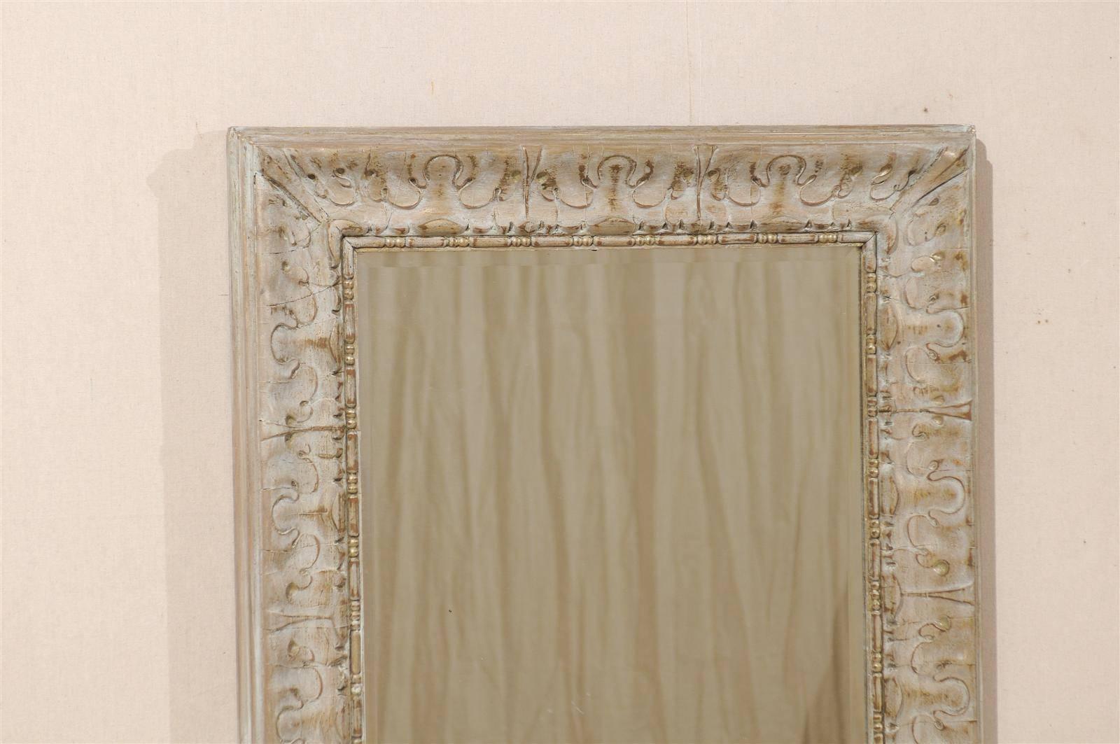 Pair of American Rectangular Mirrors with Venetian Style Frames In Good Condition In Atlanta, GA
