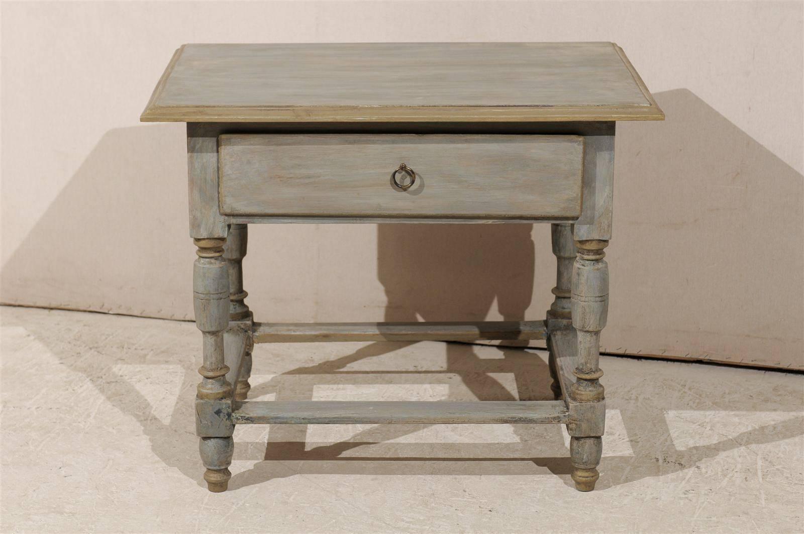 Swedish Early 19th Century Painted Wood Side Table 1