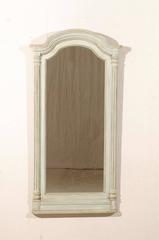 Pair of American Painted Wood Mirrors with Arched Crest