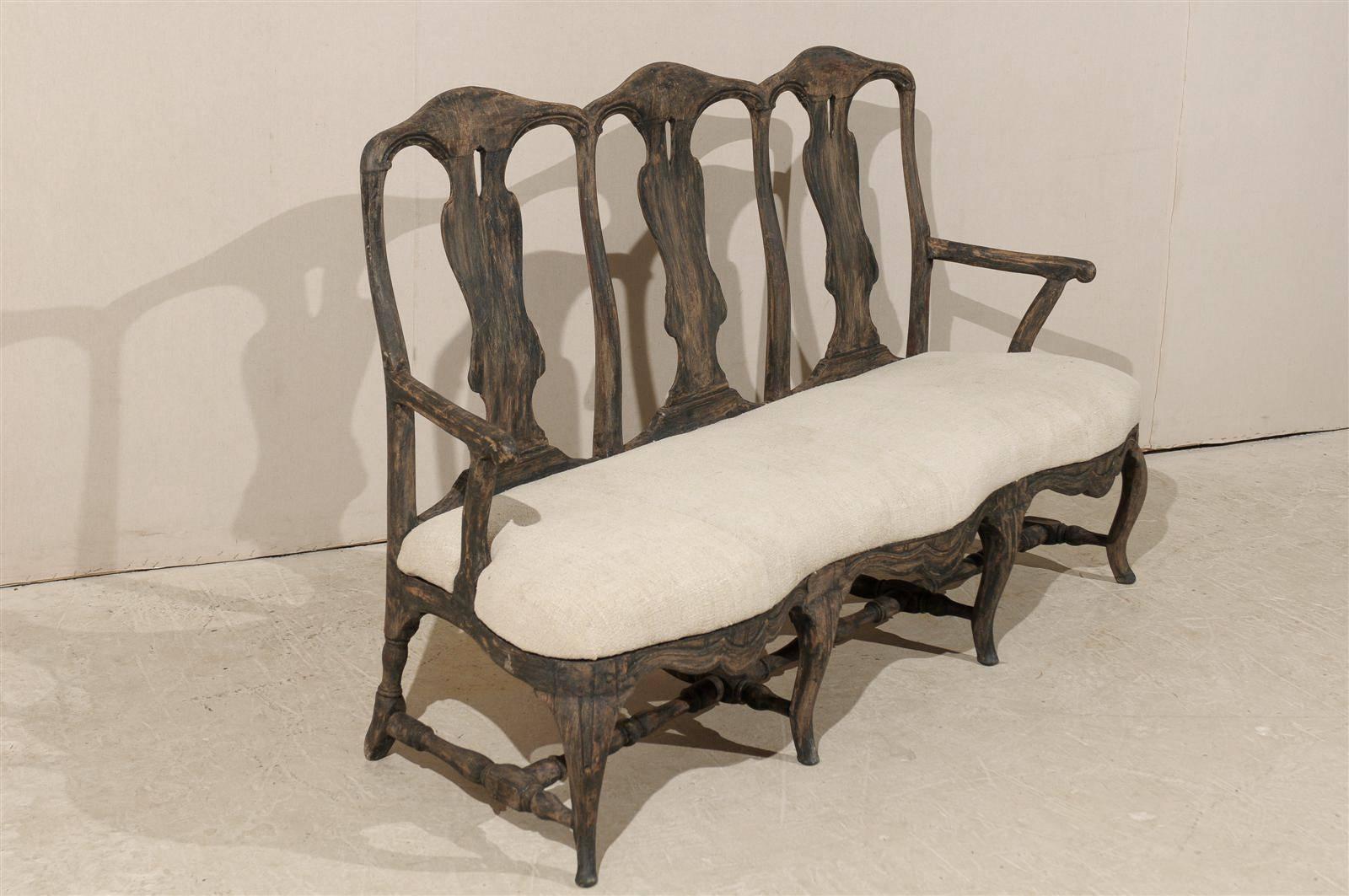 Swedish Period Rococo 19th Century Sofa with Original Finish 1