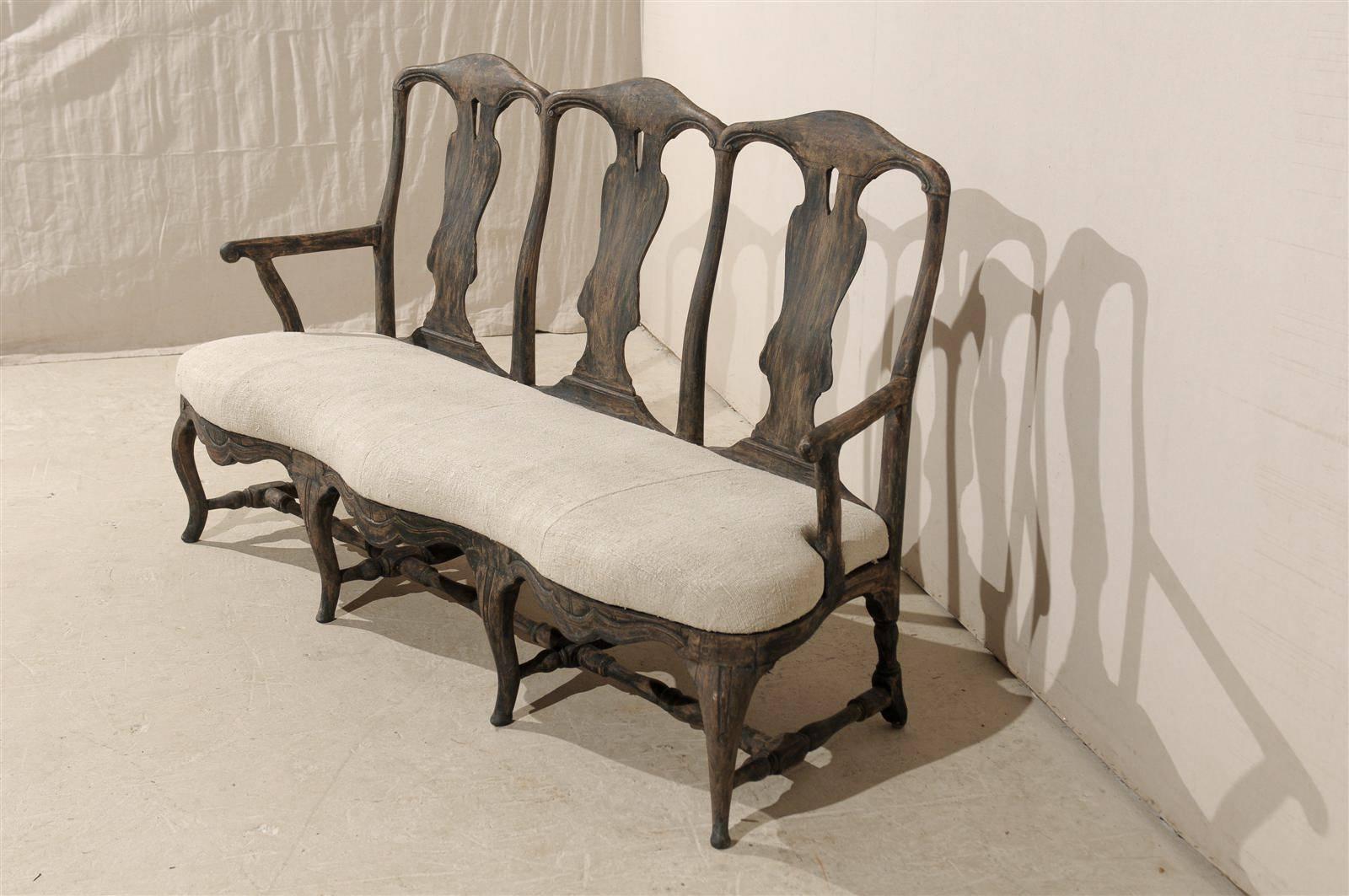 Swedish Period Rococo 19th Century Sofa with Original Finish 2
